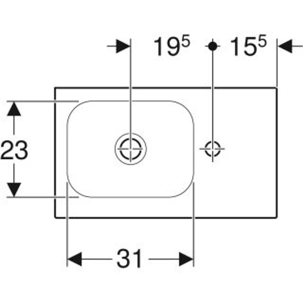 Geberit 501832001 iCon Light Handwaschbecken 53x31cm