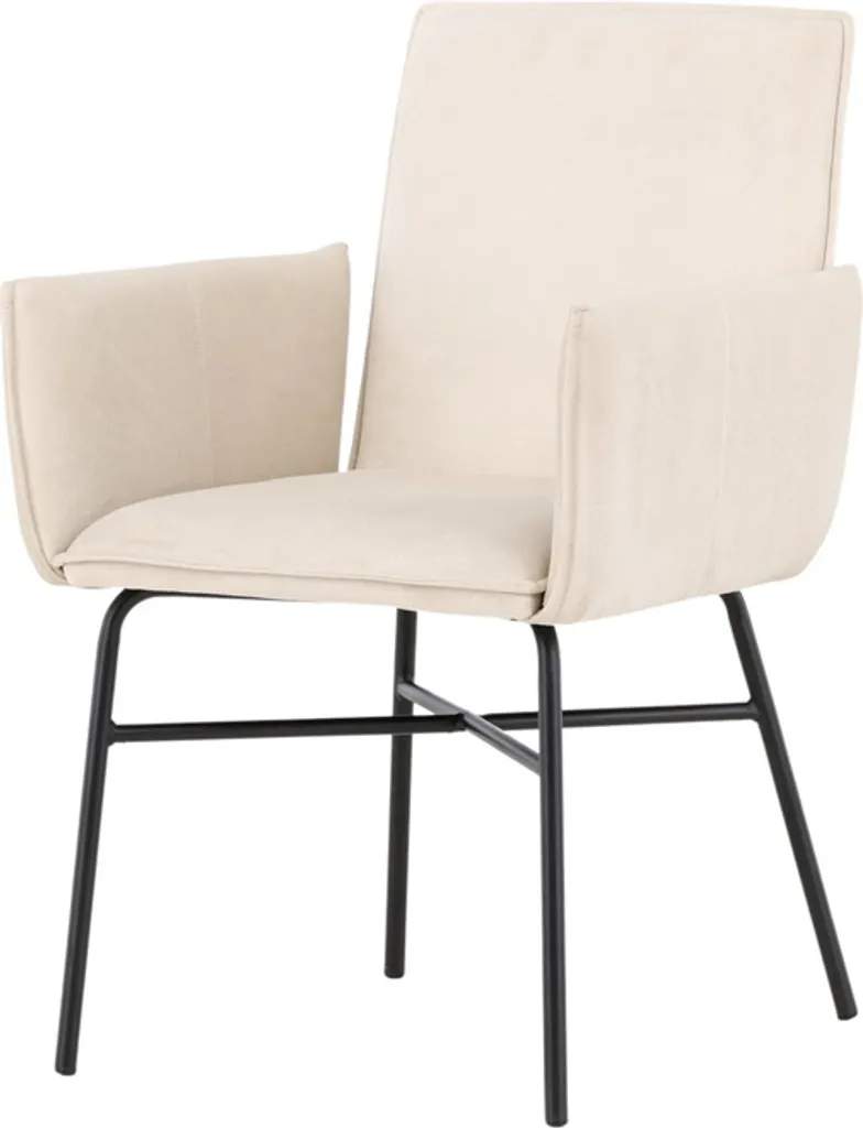 Finissez-en avec le Mal de Dos : Chaise Petra en Velours Beige Confort