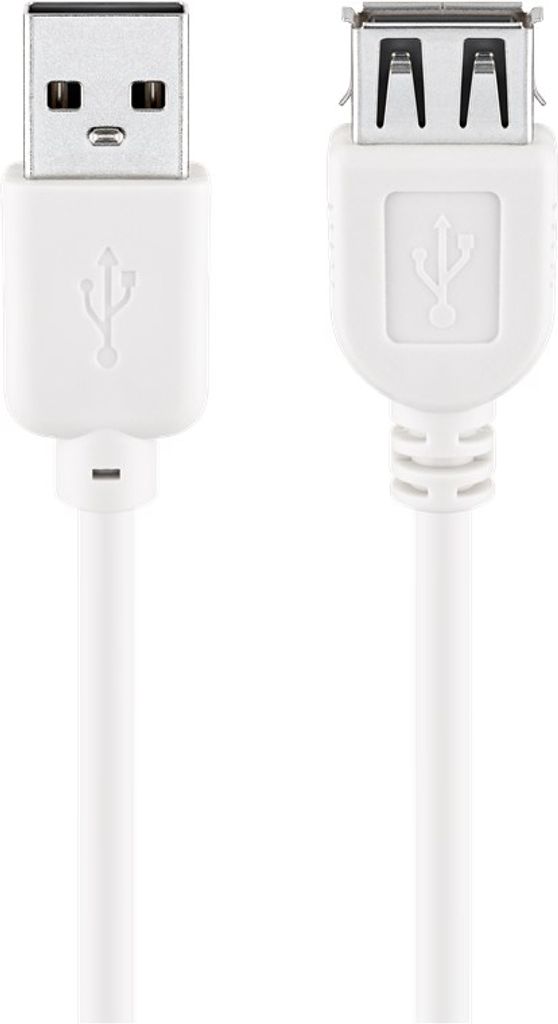 Goobay 96197 USB 2.0 Hi-Speed Verlängerungskabel, Weiß, 0.6 Produktbild 