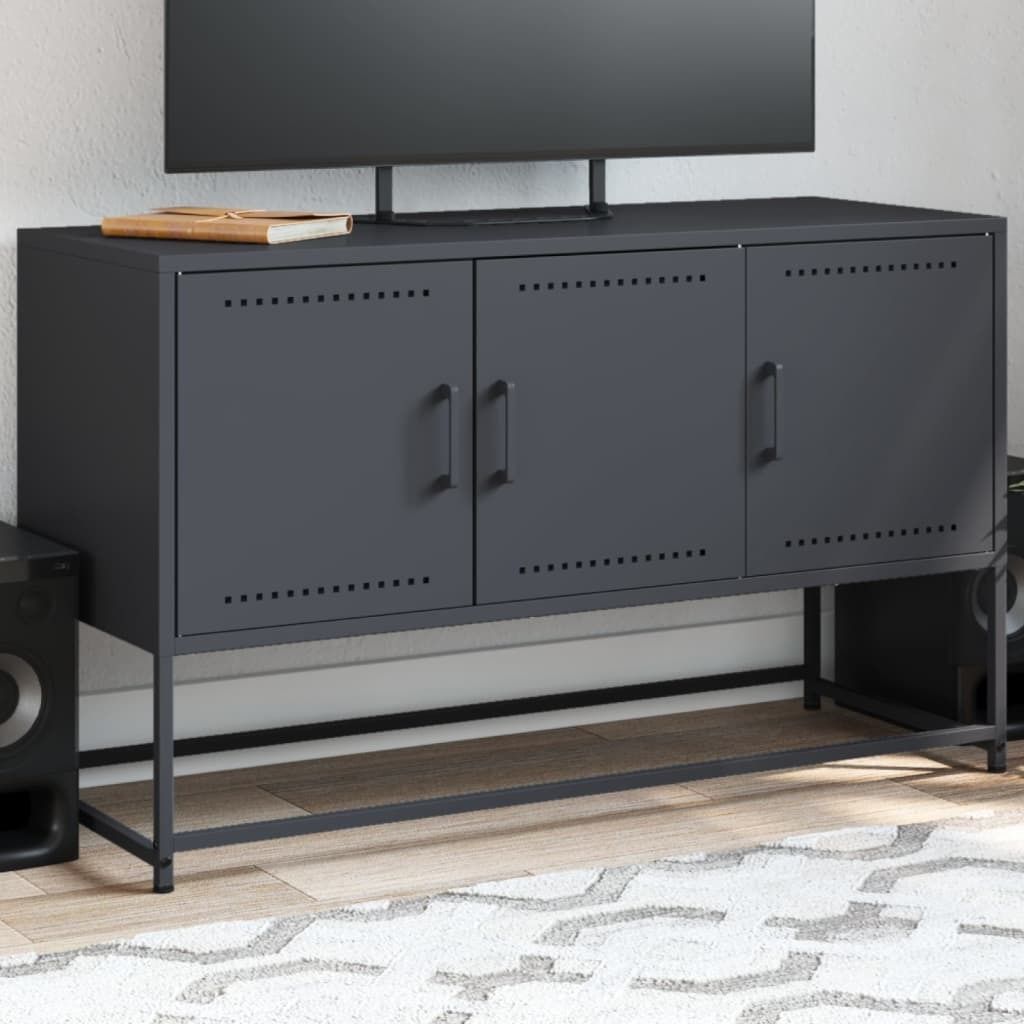 Maison Exclusive - TV-Schrank Anthrazit 100,5x39x60,5 cm Stahl