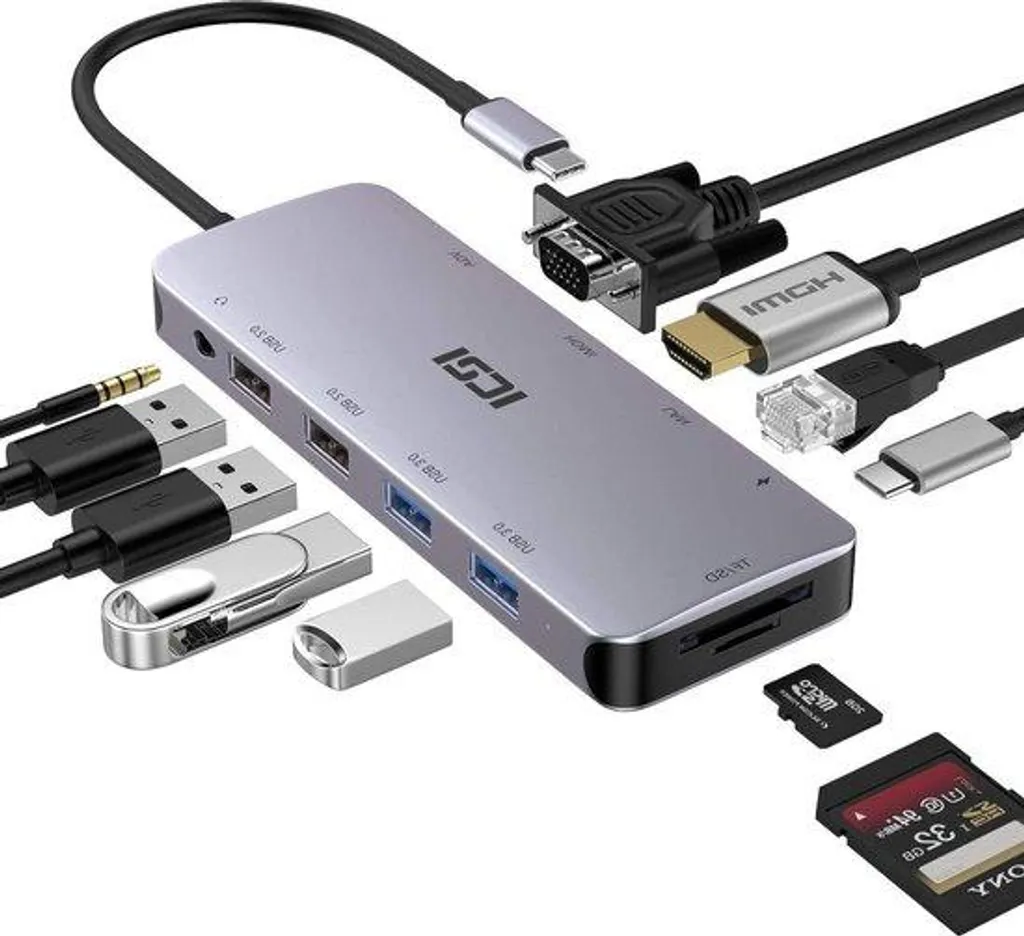 Plus de Ports avec cet Adaptateur Thunderbolt 3 11-en-1 HDMI 100W PD