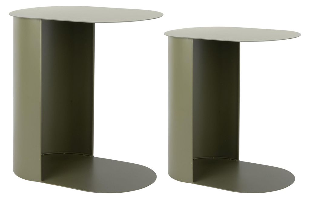 BEISTELLTISCH Riqueza - Grün - 30/45/48 cm