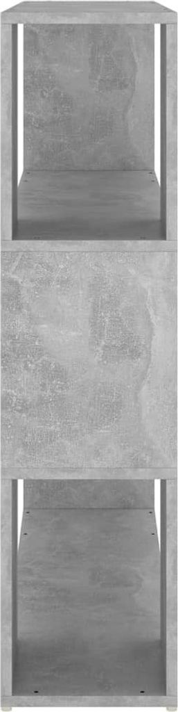 Libreria Divisorio VidaXL Grigio Cemento 100x24x94 Cm - 3 Ripiani, Legno Multistrato Resistente | Per Soggiorno, Ufficio O Come Separé - Foto 5