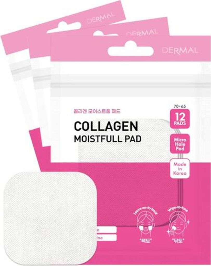 PRESENT SKIN Pad Collagen Moistfull Feuchtigkeitsspendende Gesichtspads, 12 Stück