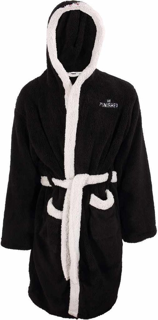 The Punisher - Morgenmantel für Herren/Damen Uni HE1304 (S - M) (Schwarz)