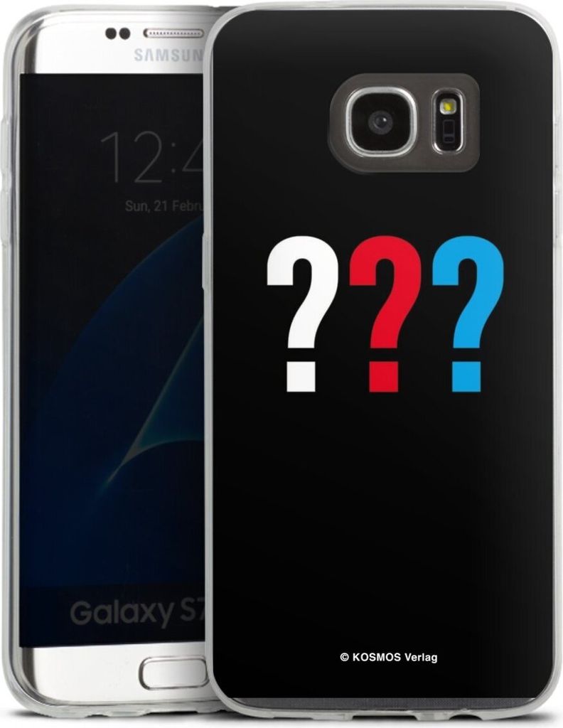 DeinDesign Slim Hülle für Samsung Galaxy S7 Edge Silikon Case Ultra Dünn Handyhülle Logo Offizielles Lizenzprodukt Die drei ???