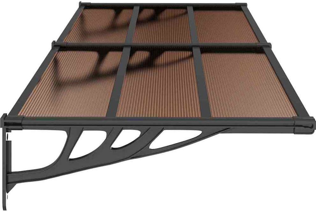 vidaXL Strieška na dvere čierna 239x90 cm Polykarbonát Obrázok produktu 