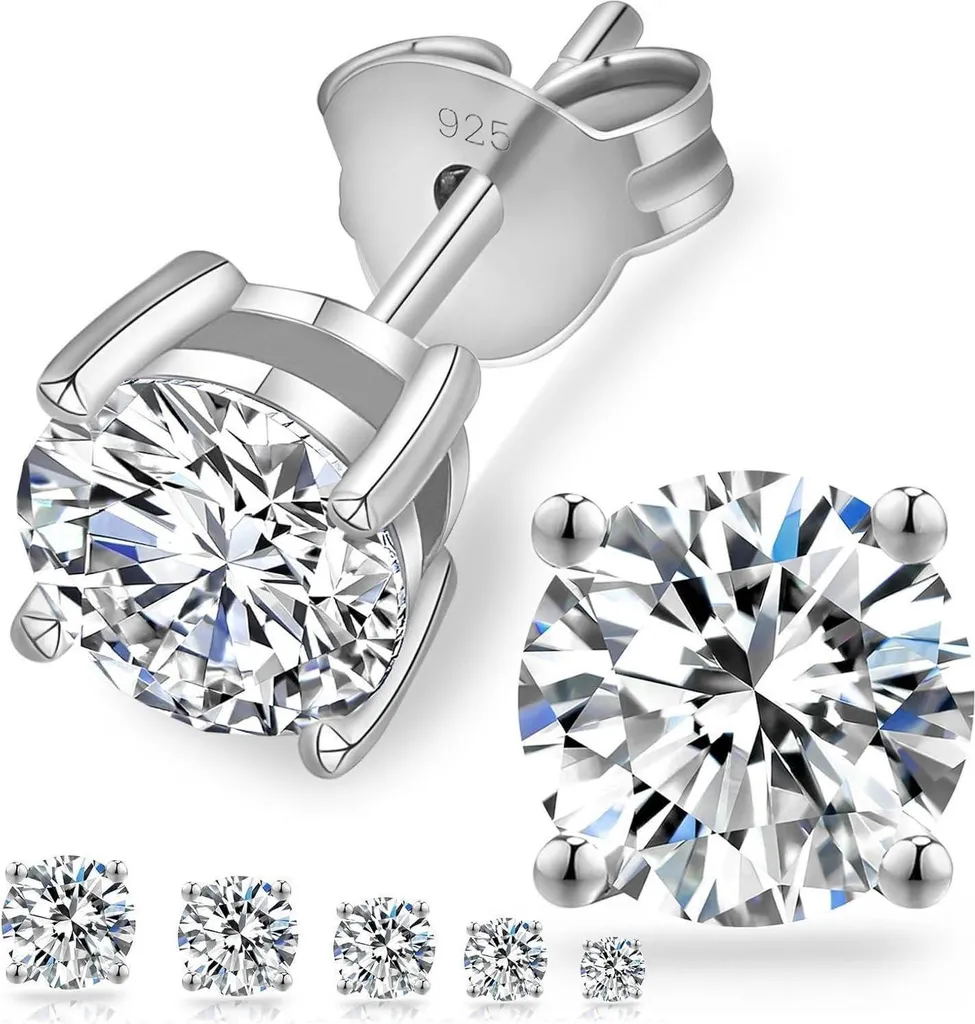 Orecchini Punto Luce Moissanite D VVS1 | Regalo Anniversario Perfetto