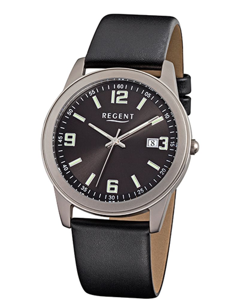 Regent Herrenarmbanduhr Titan 1140.90.26 Leder F845