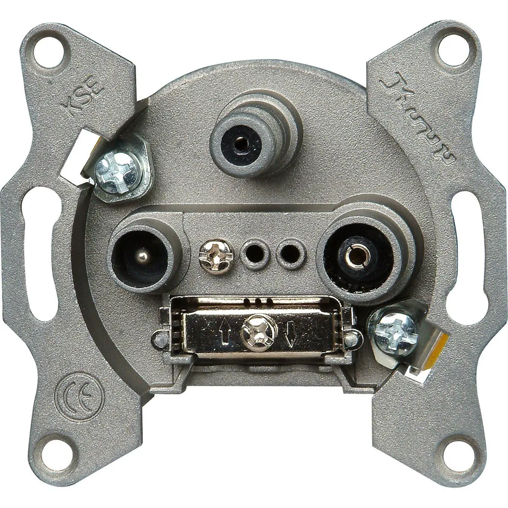 Kopp 916400181 Prise Blindée SAT TV Radio Haute Fidélité 1 Module Gris