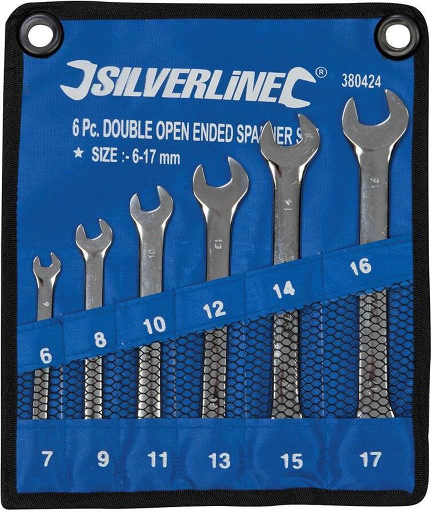 Silverline Doppelmaulschlüssel, 6-tlg. Satz 6 - 17 mm