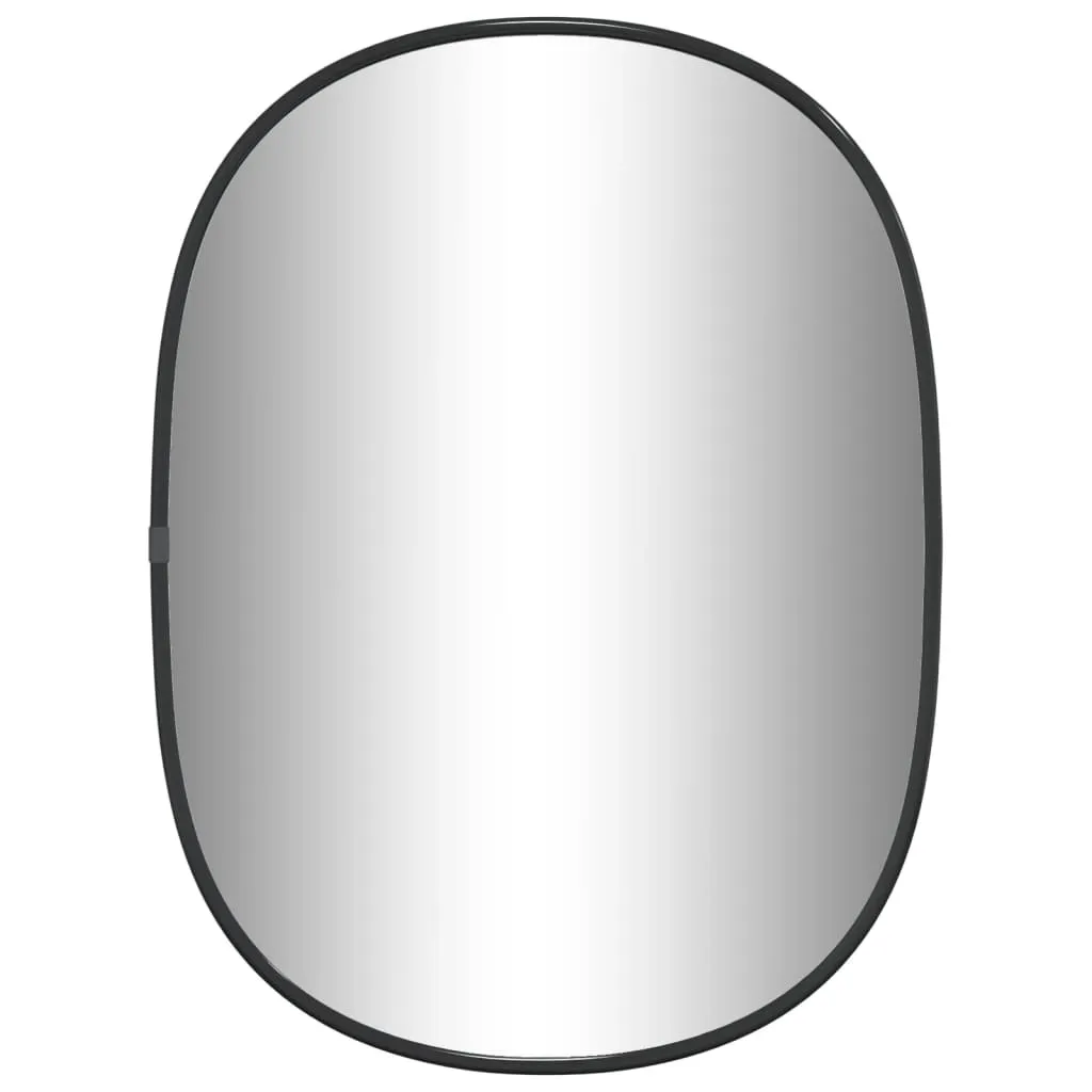 Petit miroir rectangulaire noir 40x30 cm décoration murale moderne