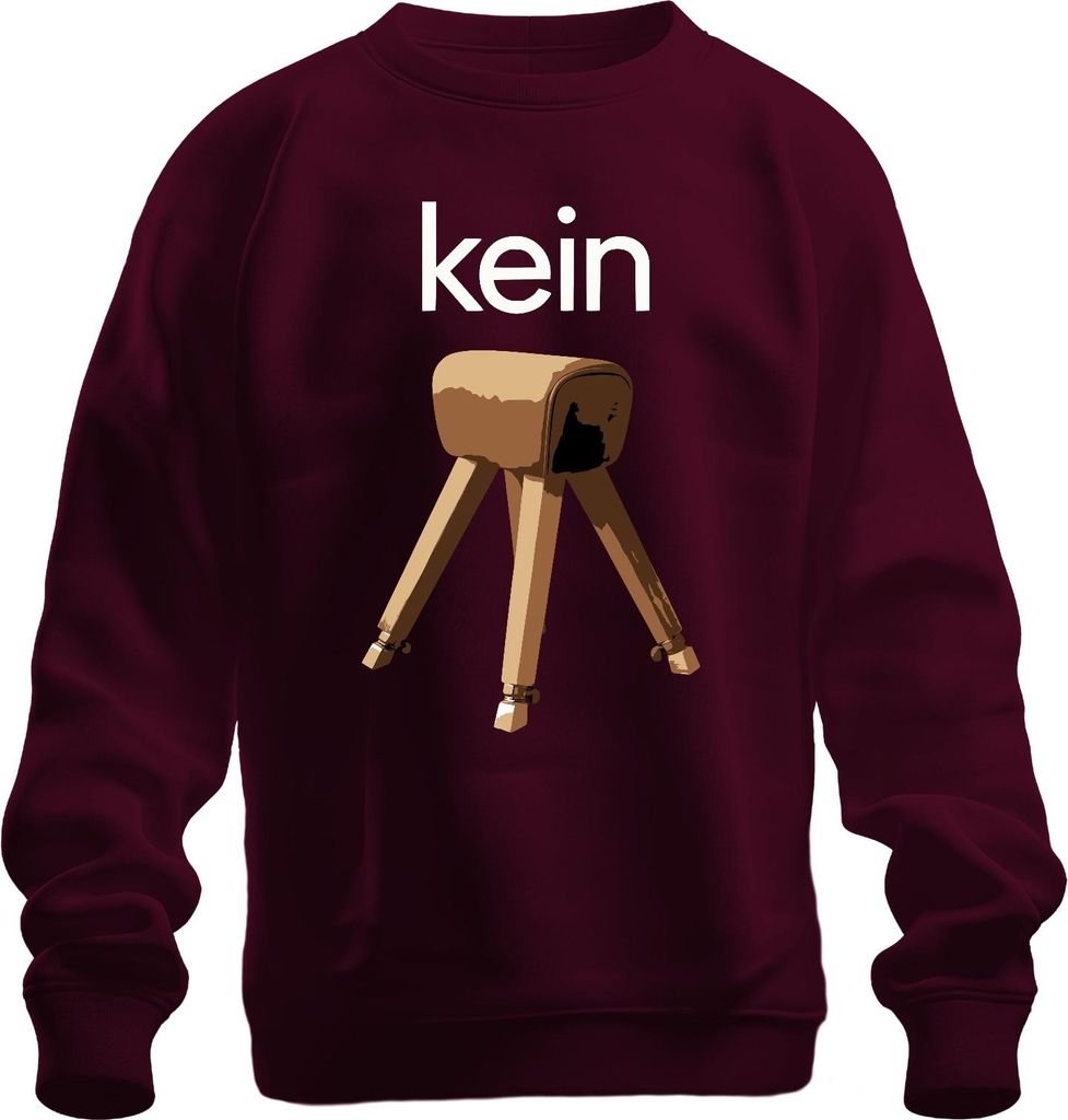 Kein Bock Turnen Gymnastik Turner Lustig Sarkasmus Humor Uni Sweatshirt Pullover, Burgundy, XXL
