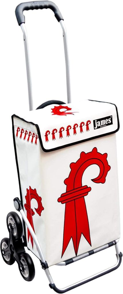 James Einkaufstrolley - BASELLAND - stabiler Einkaufswagen mit individuellem Design - mehrfarbig: bunt in Ausführung: Royal-Treppensteiger