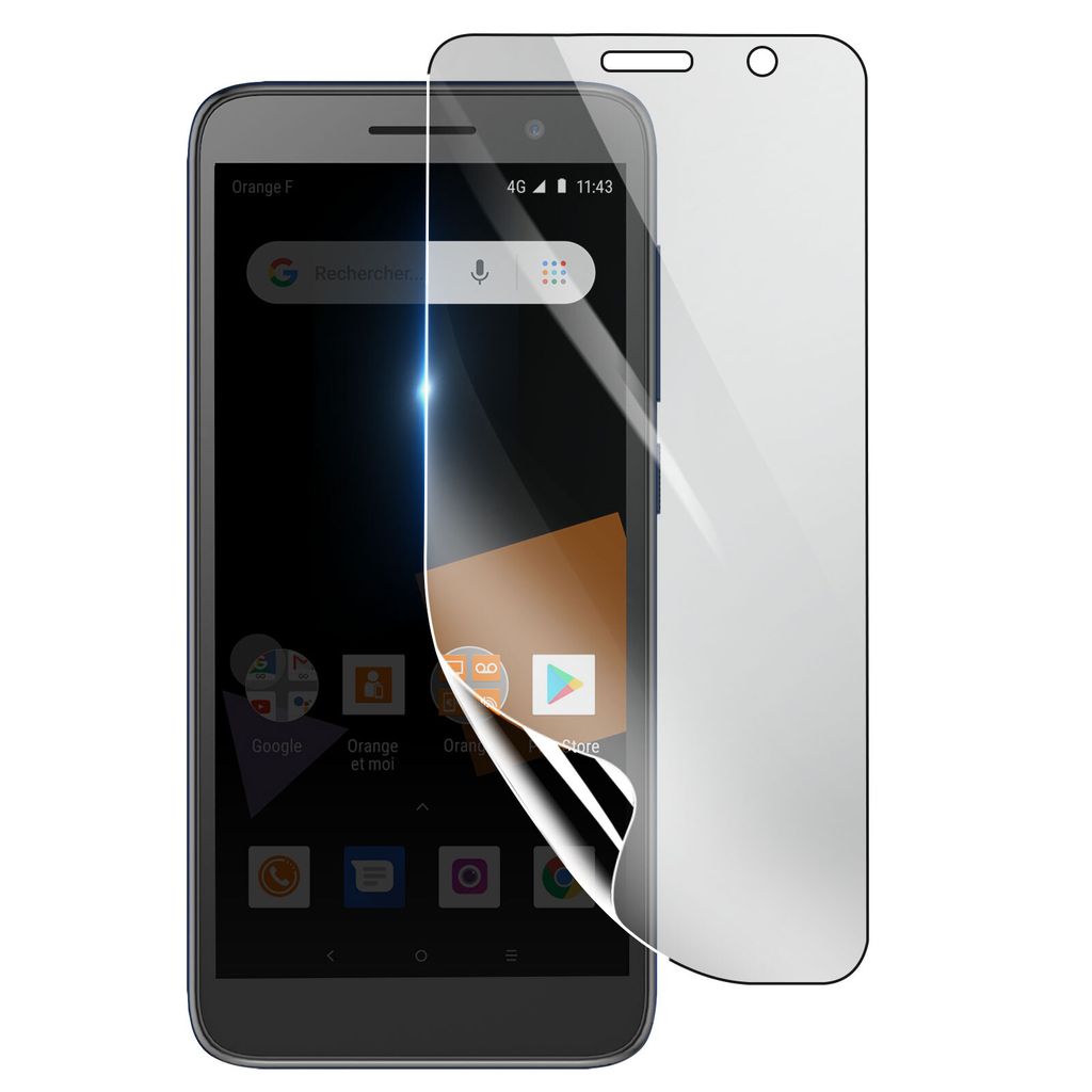 3mk, Stoß- und kratzfester Hydrogel Bildschirmschutz für Orange Rise 54, Transparent