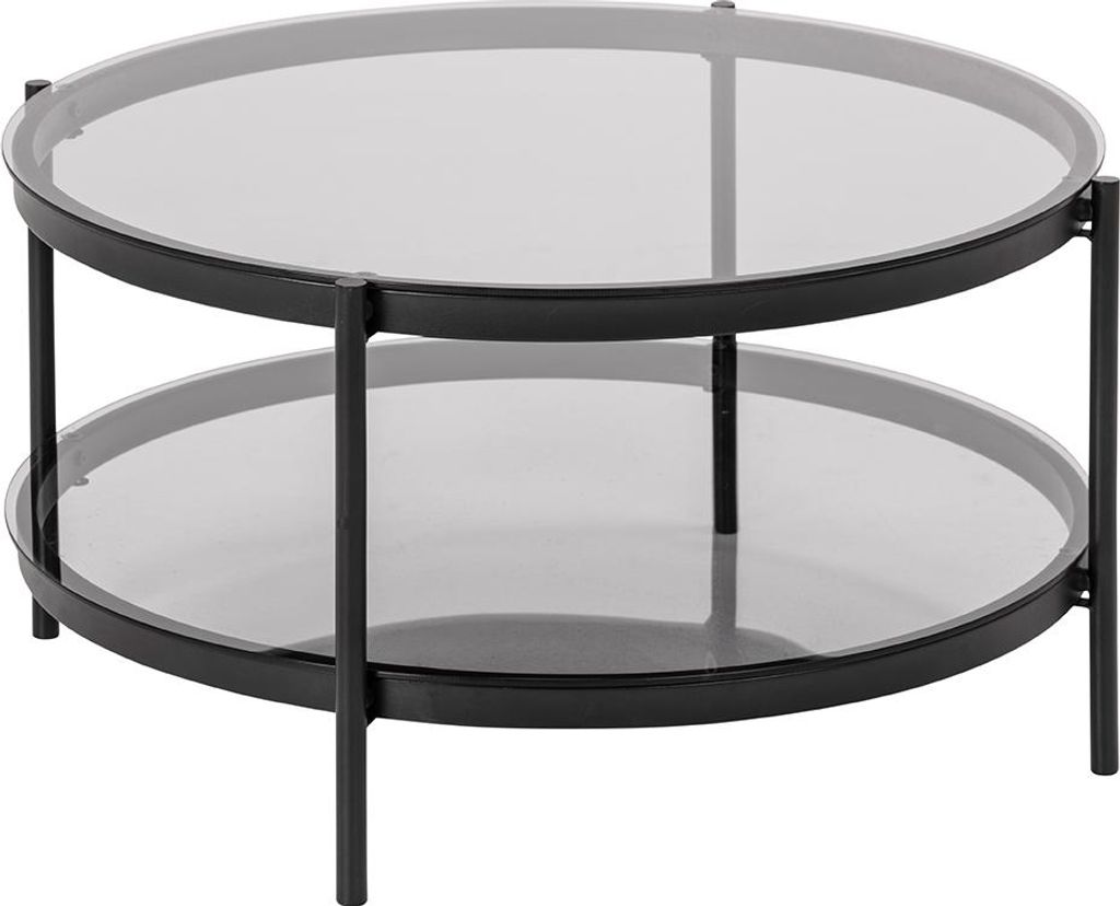 Smuk Couchtisch Ø 79 cm Tory Rauchglas