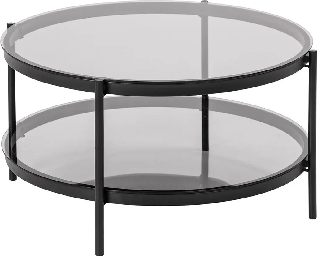 Petite Table Basse Ronde Tory en Verre Fumé : Gain de Place et Style