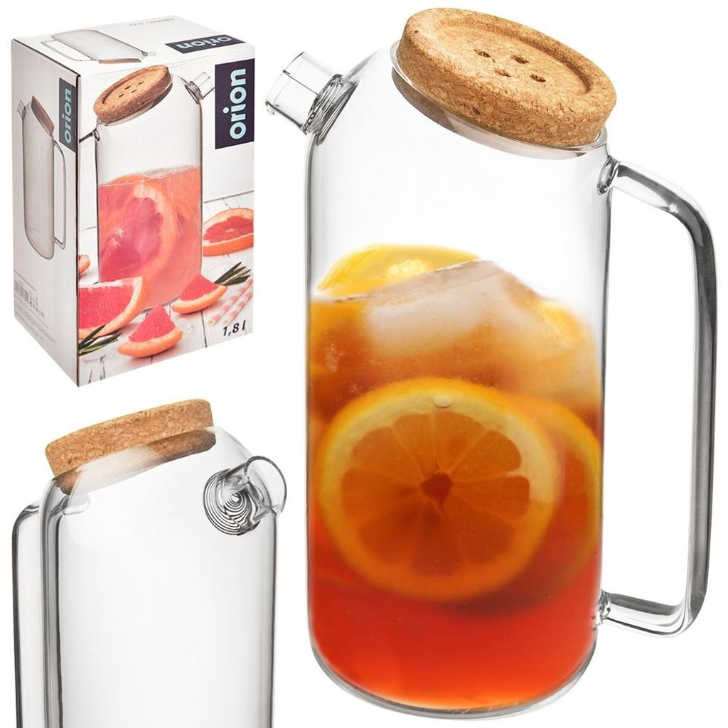 Cold Brew Kaffeemaschine – 1,8 L Glaskrug Mit Deckel, Für Kühlschrank Geeignet, Einfach Selbst Kaltbrühkaffee Machen
