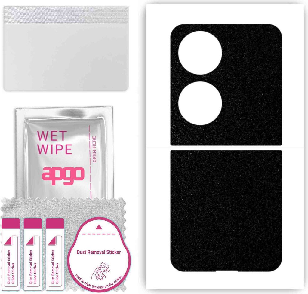 apgo Rückseite Schutzfolie, Skin, kompatibel mit Huawei P50 Pocket Art Edition, Hinten Displayschutzfolie aus Vinylfolie, kratzfest, einfache Mont...