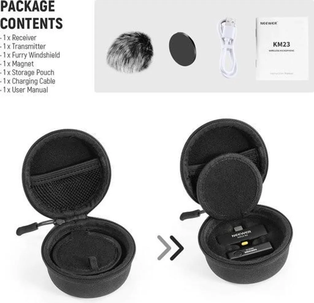 Microphone Lavalier sans fil USB-C pour iPhone 15 avec réduction bruit