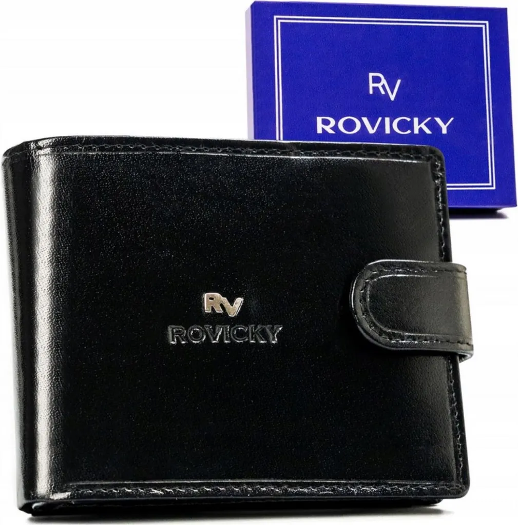 Rovicky Wallet: Il Portafoglio in Pelle Nera per l'Uomo che Non Si Ferma