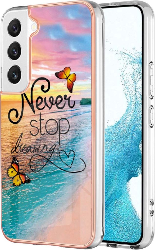 Galaxy S23 Hülle, Muster Handyhülle Anti-Shock Weich TPU Bumper Schutzhülle für Samsung Galaxy S23 Gold