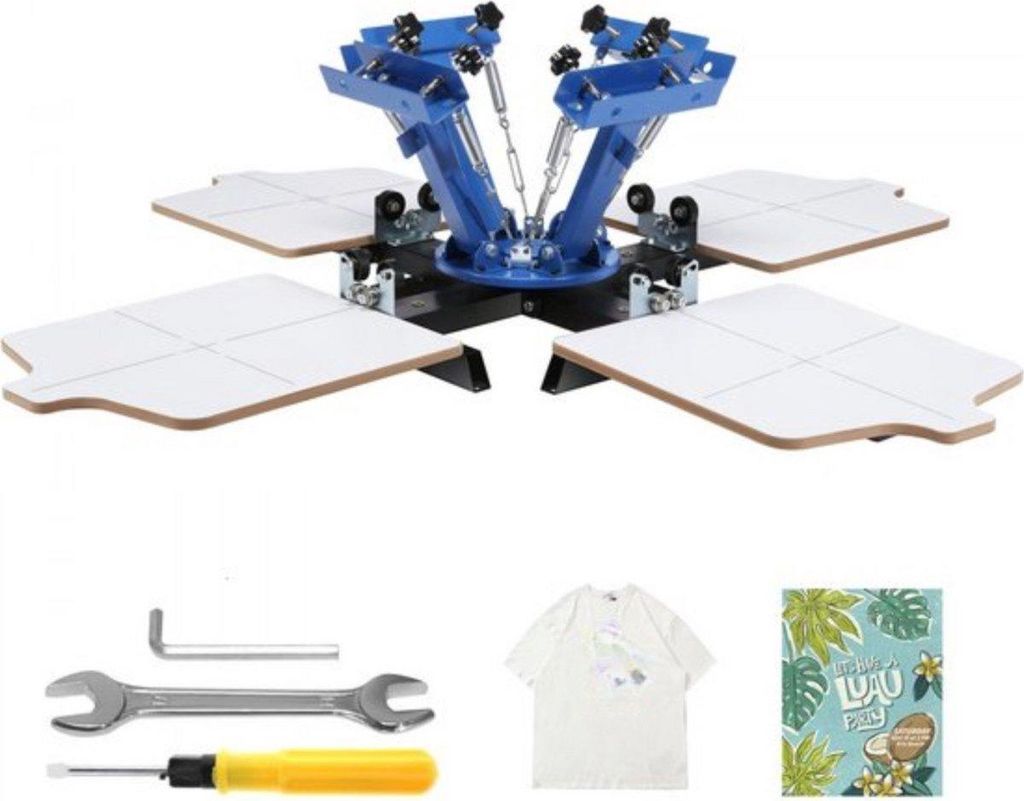 Siebdruck-Set 360° – Rotierende Maschine – 54x45cm – Doppel-Schichten Rahmen – Textildruck für T-Shirts & Stoffe