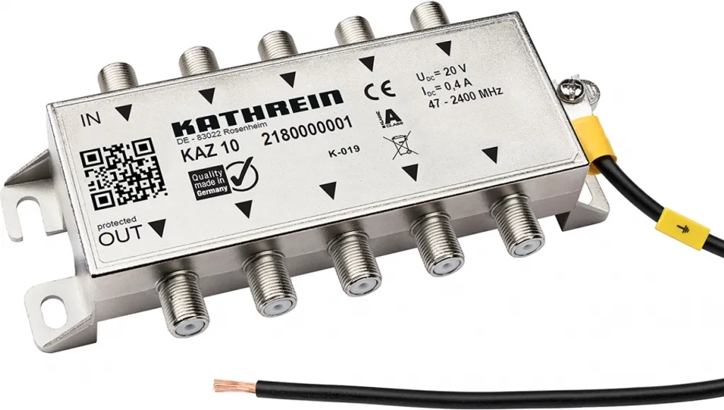 Protection Surtensions RF Kathrein KAZ 10 avec Connecteur F Blindé 75 Ohm