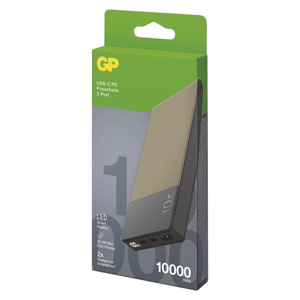 GP Powerbank M2+ 10000 mAh Beige avec Indicateur LED et Format Mini - 9