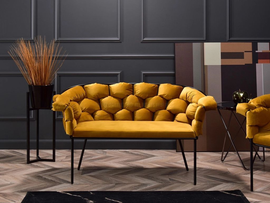 Designer-Sessel BARTOL – Honig/Schwarz