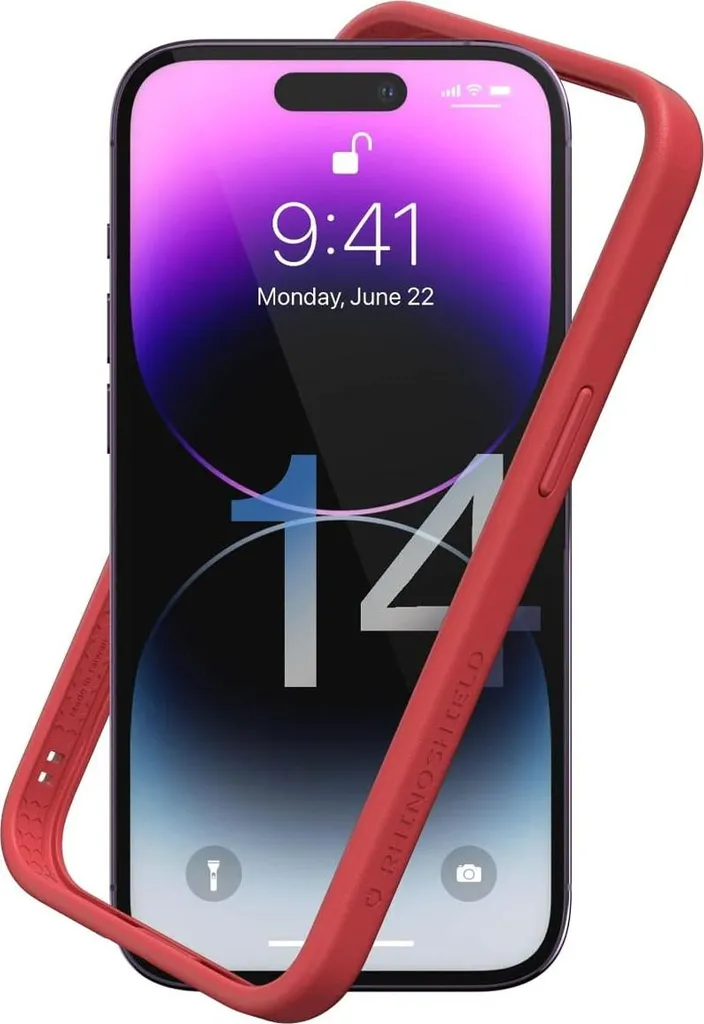 Coque RhinoShield Mod NX pour iPhone 14 Pro Rouge compatible MagSafe
