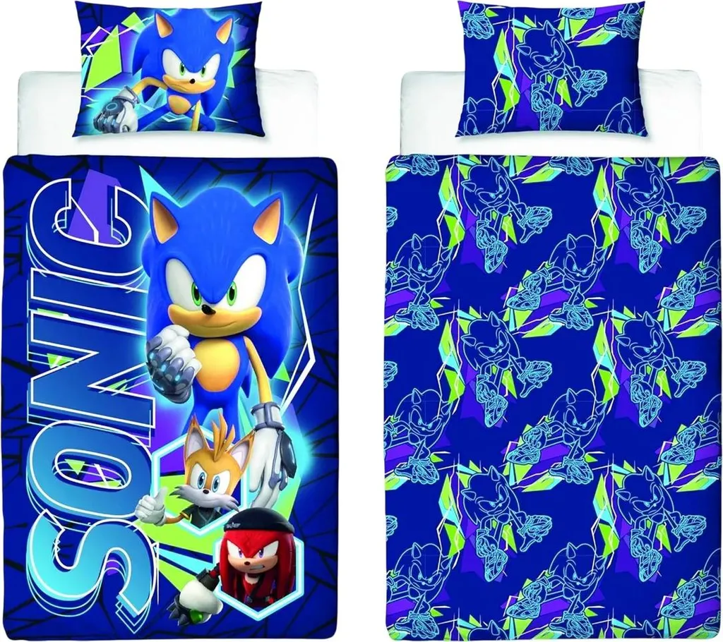 Parure de lit Sonic réversible en microfibre douce Digital Play TC624