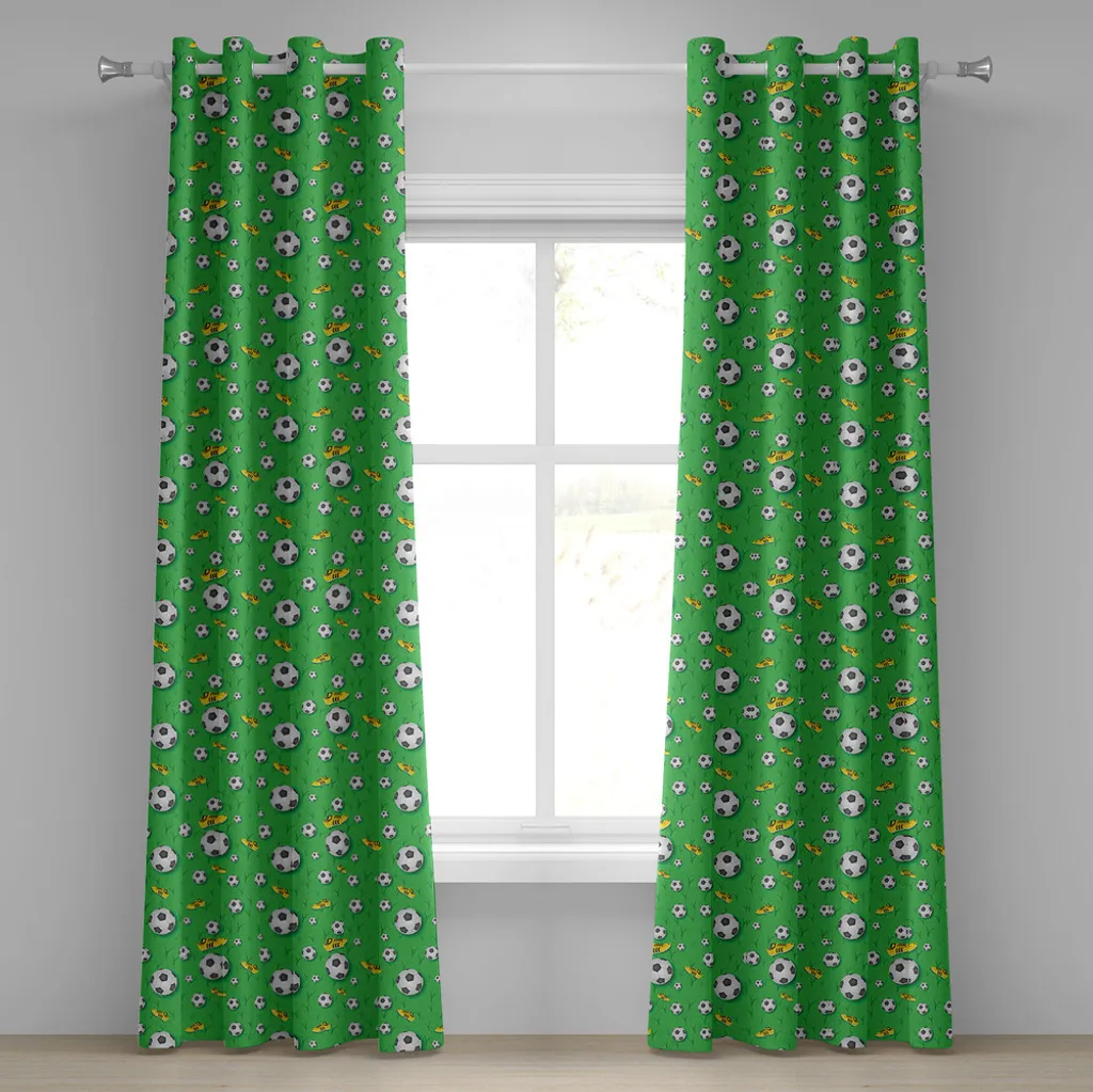 Rideau chambre garçon football pour déco thématique sport 280x245 cm