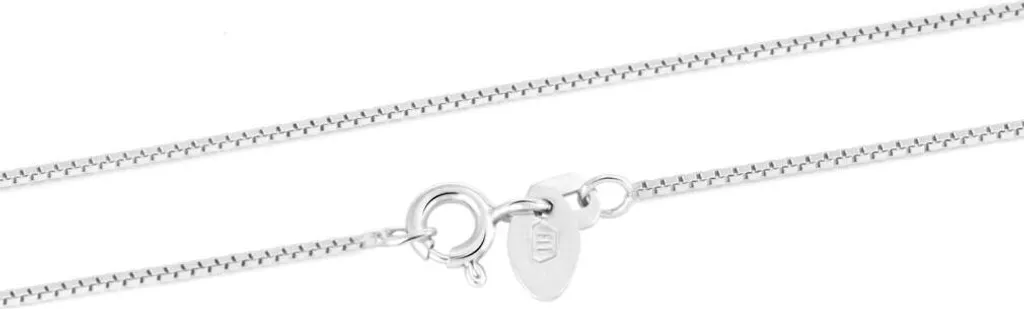 Chaîne en argent fin AGS1058 - Maille forçat robuste - Longueur 45 cm