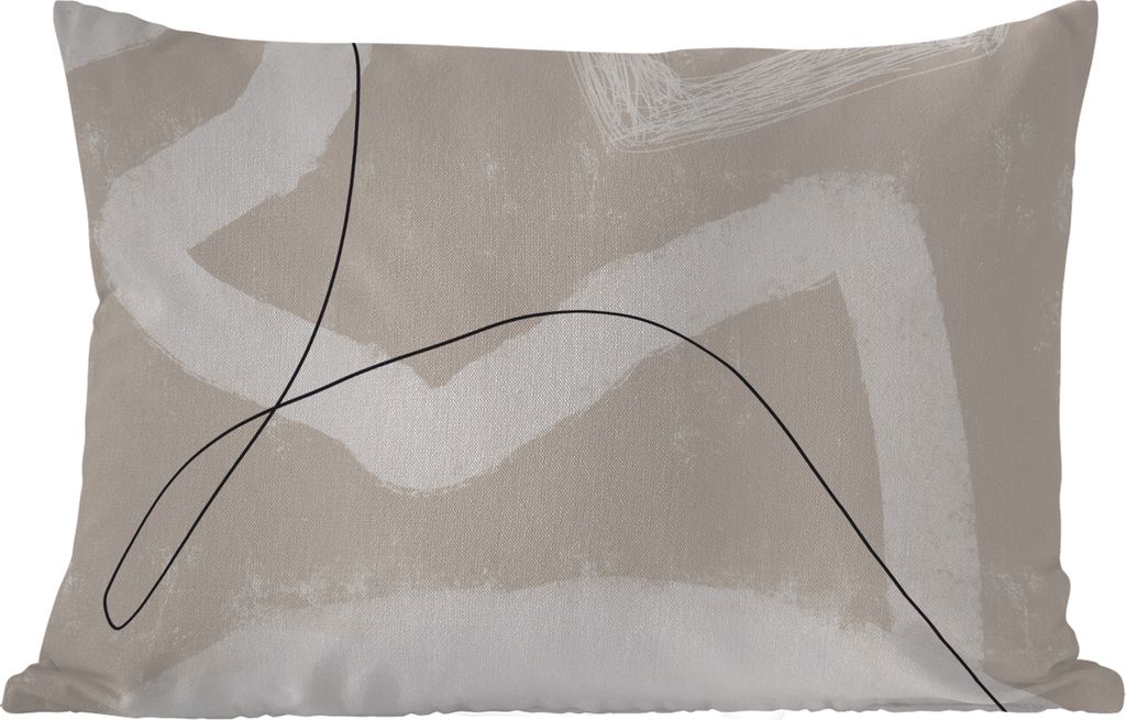 MuchoWow Outdoor Kissen - Linie - Abstrakt - Design - 50x30 cm - Wetterfest - Lounge Kissen - Sofa kissen - Wohnzimmer Dekoration