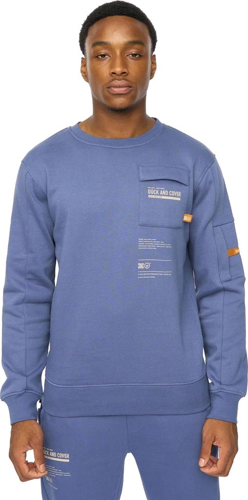 Duck and Cover - "Applewood" Sweatshirt für Herren BG2345 (M) (Jeansblau)