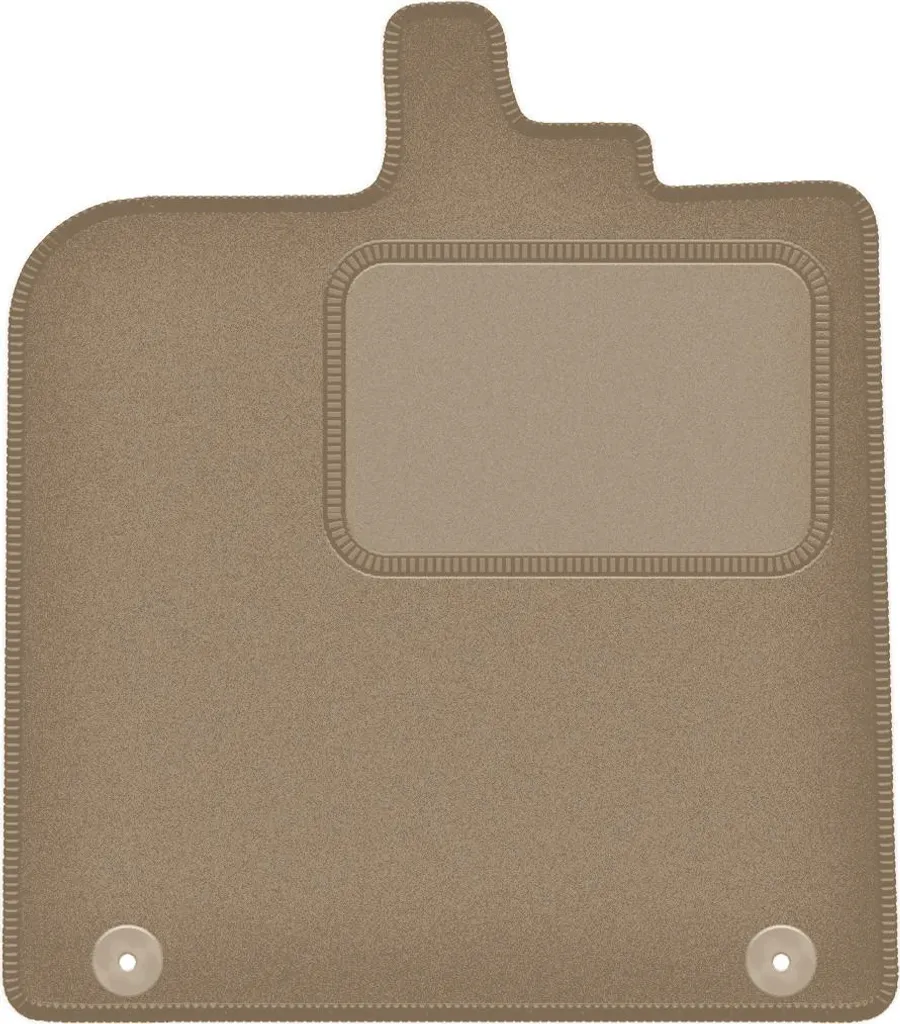 Tappetino conducente in velluto beige compatibile con Smart ForTwo II (2007-2014, hatchback) – con fissaggi – su misura