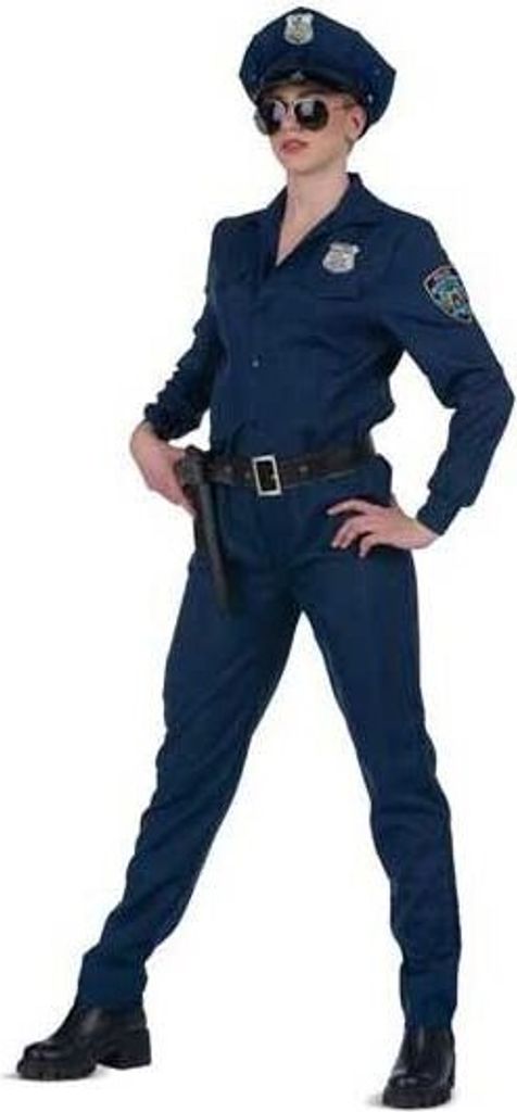 Mom Polizistin Kostüm Blau S Blau S