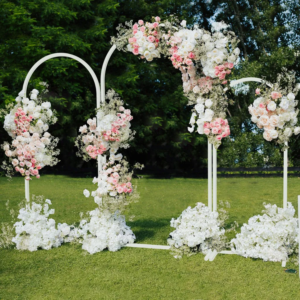 Support de Fleurs en Métal Rigide pour Arche de Mariage Design Lot de 3