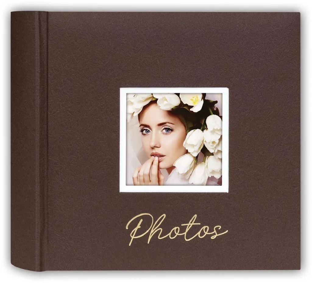 Album photo ZEP Dante Marron 32x32 cm 60 pages blanches avec fenêtre