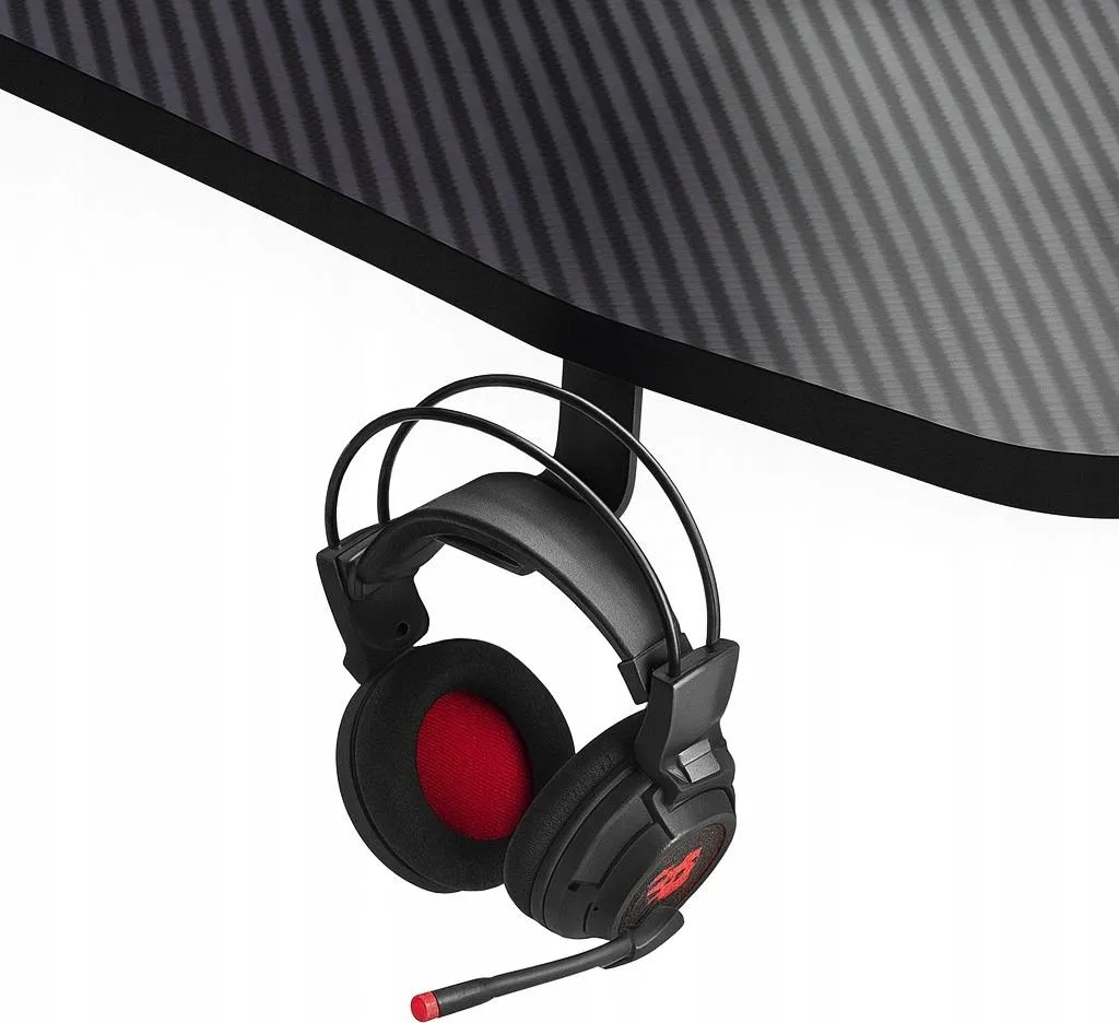 Scrivania da Gioco Nera 140x60 Ekspand - LED RGB e Design Ergonomico - 8
