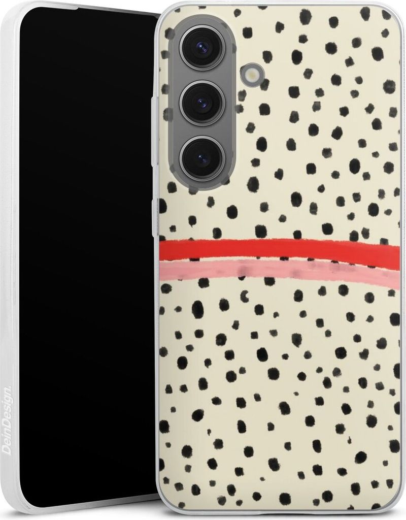 DeinDesign Slim Hülle für Samsung Galaxy S25 Silikon Case Ultra Dünn Handyhülle Kunst Punkte Streifen