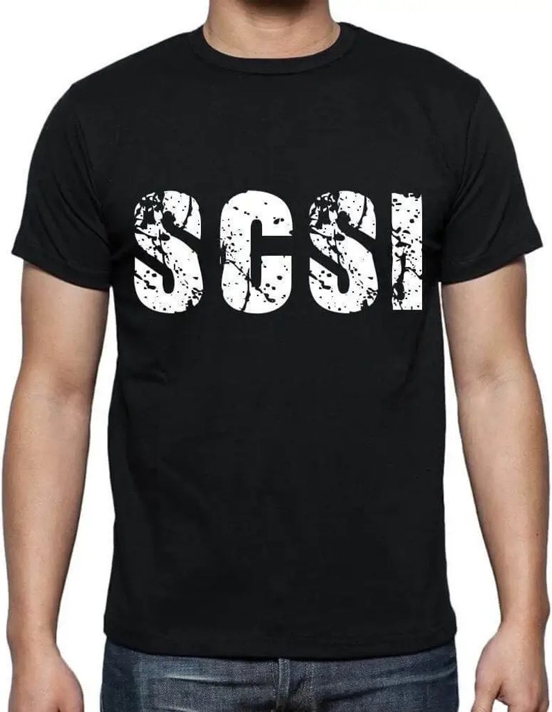 Herren Grafik T-Shirt Scsi Öko-Verantwortlich Vintage Jahrgang Kurzarm Lustige Druck Geburtstag Geschenk Mann