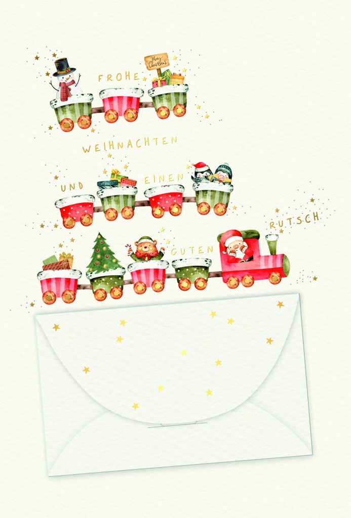 Weihnachten Geldkarte - Glückwunschkarten im Format 11,5 x 17 cm