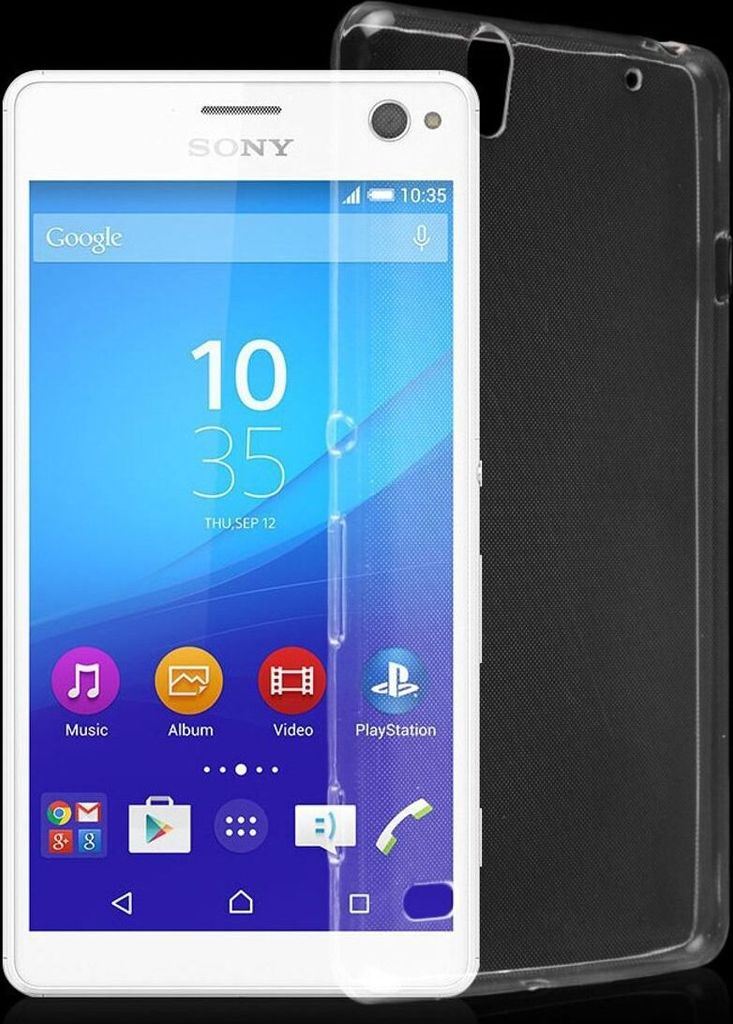 Sony Xperia C4 Transparent Case Hülle Silikon Produktbild 