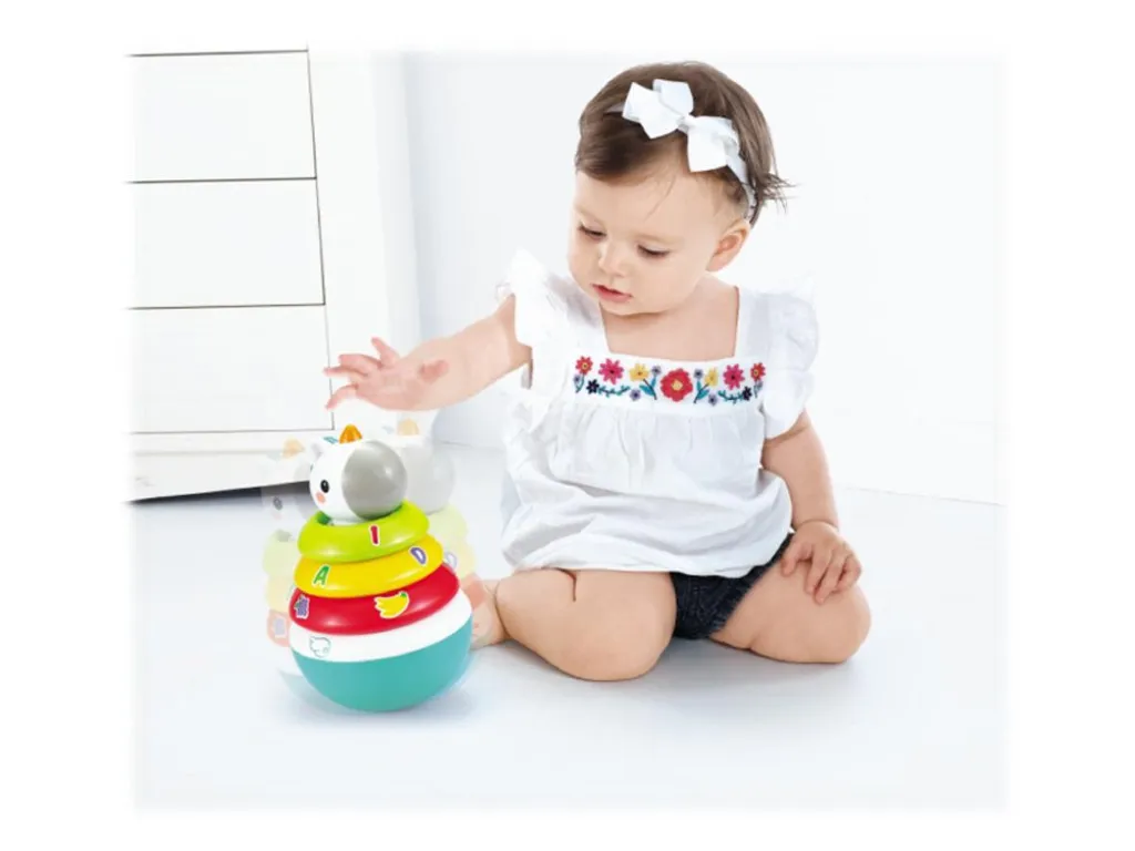 Hochet pyramidal à bascule pour bébé : jouet de motricité sensoriel - 5