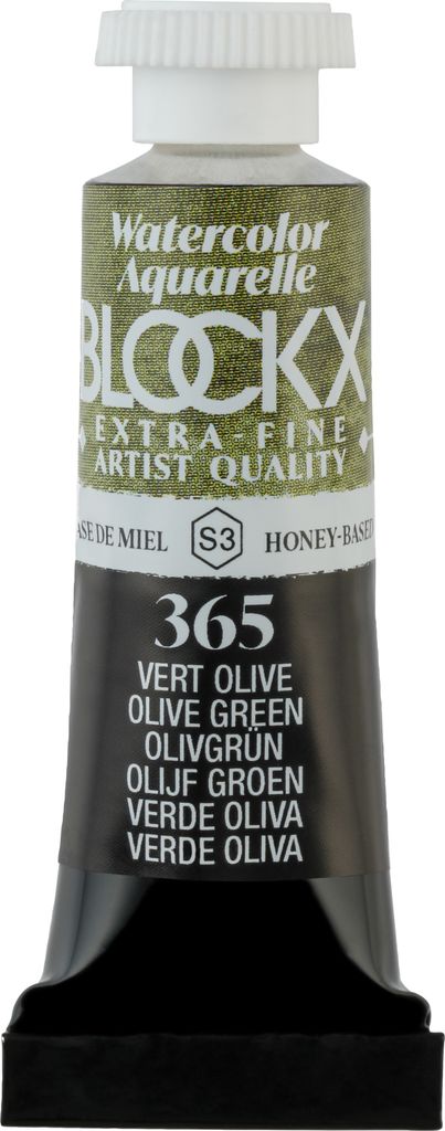 Blockx 3x Aquarellfarbe, Olivengrün - Tube 5ml - Olivgrün 43365BXC