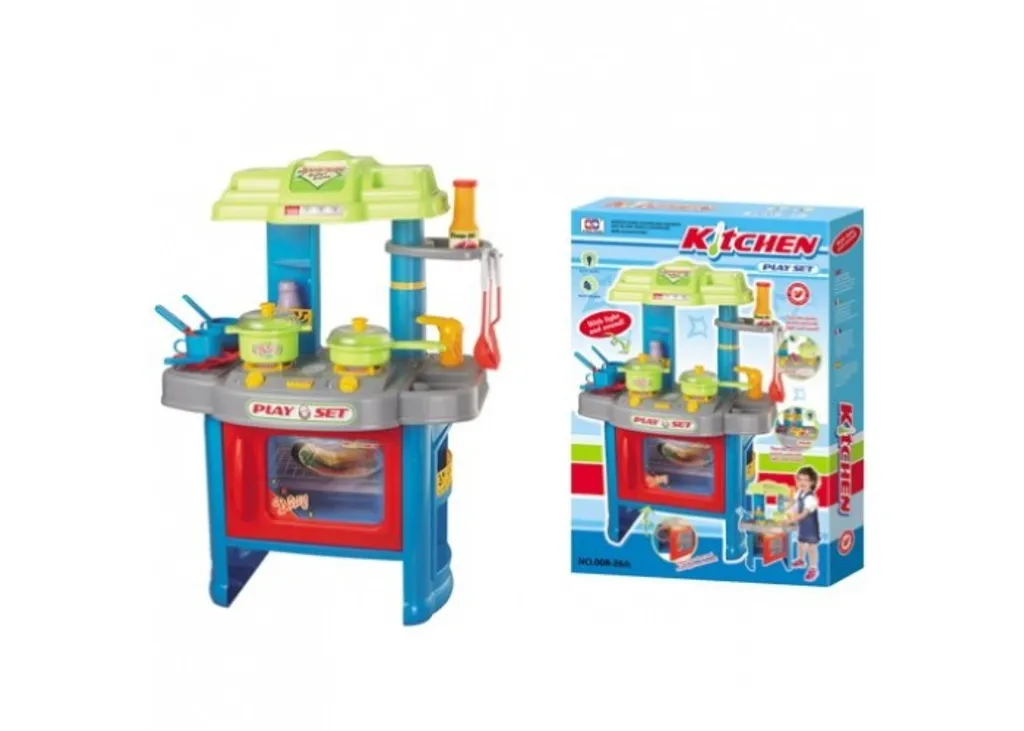Jouet G21 Cuisine pour enfants DELICACY avec accessoires bleu azur