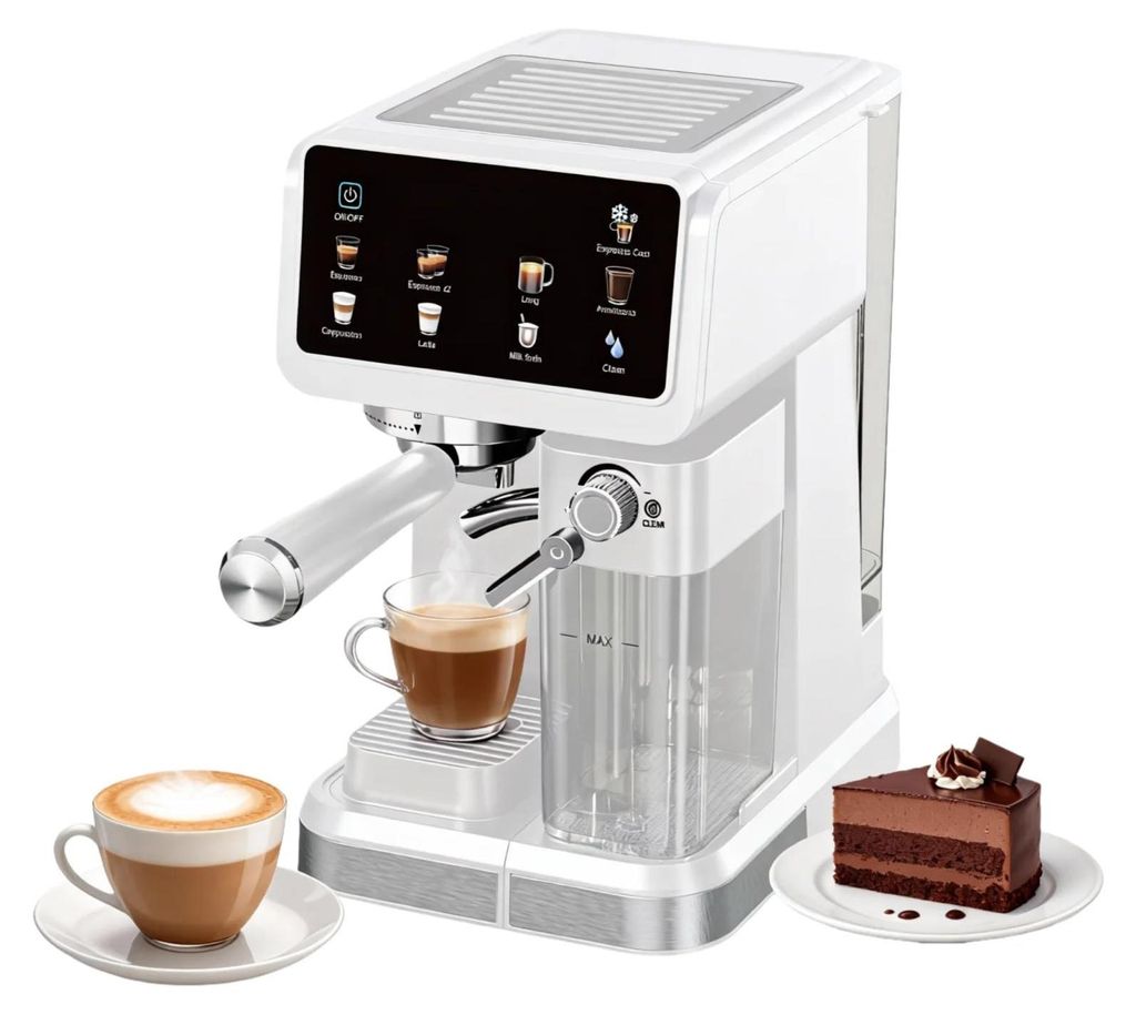 Espresso- und Kaffeemaschine - Espressomaschine - 20 bar Druck - Automatischer Milchaufschäumer - All-in-One - Latte, Cappuccino & Cold Brew - EU-...