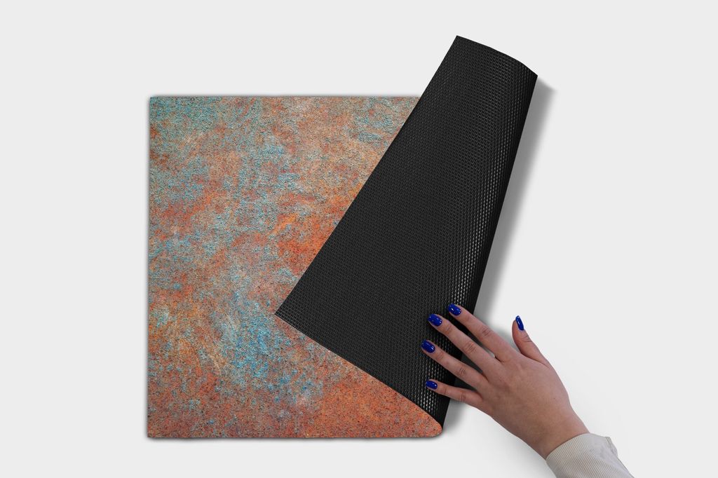 Fußmatte Aussen - Schuhmatte Haustür- Schmutzfangmatte Türvorleger - Outdoor Teppich Schmutzfänger - 60x40 cm - rostig